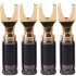 1877PHONO Spade Plug Carbon Gold Plated Ø5mm (Set x4)