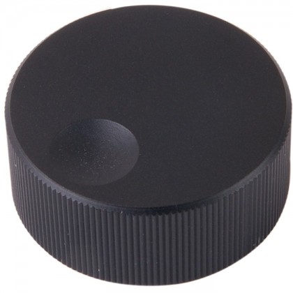 K006B Bouton Aluminium Massif 32×13mm Ø6mm Noir