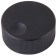 K006B Bouton Aluminium Massif 32×13mm Ø6mm Noir