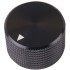 K008B Bouton Aluminium Massif 25x15mm Ø6mm Noir