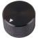 K008B Knob Solid Aluminum 25×15.5mm Ø6mm Black