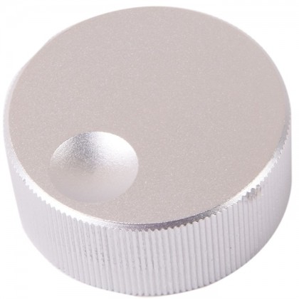 K010S Knob Solid Aluminium 32×13mm Ø 6mm Silver