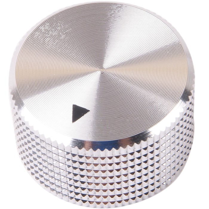 K012S Knob Solid Aluminum 25x15mm Ø6mm Silver