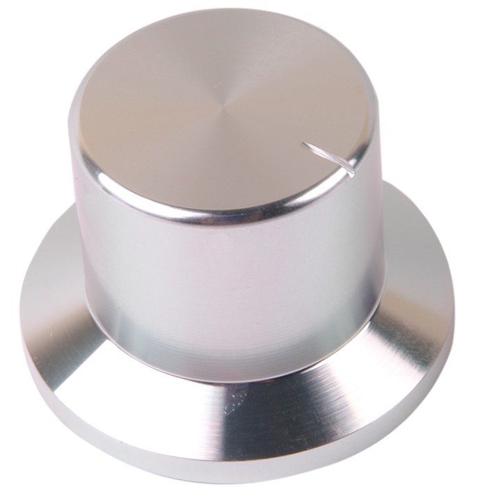 K018S Bouton Aluminium Massif 38×26×26mm Ø6mm Argent