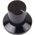 K022B Bouton Aluminium Massif 30x18x28mm Ø6mm Noir