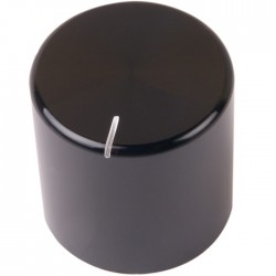 K032B Knob Solid Aluminum 25×25mm Ø6mm Black