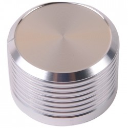 K034S Knob Solid Aluminum 38×25mm Ø6mm Silver