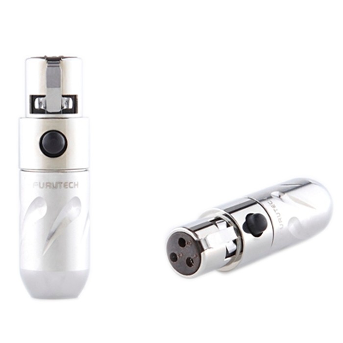 FURUTECH FT-608MF Rhodium Plated 3 Way Female Mini XLR Connector for H118 Ø5mm (Unit)