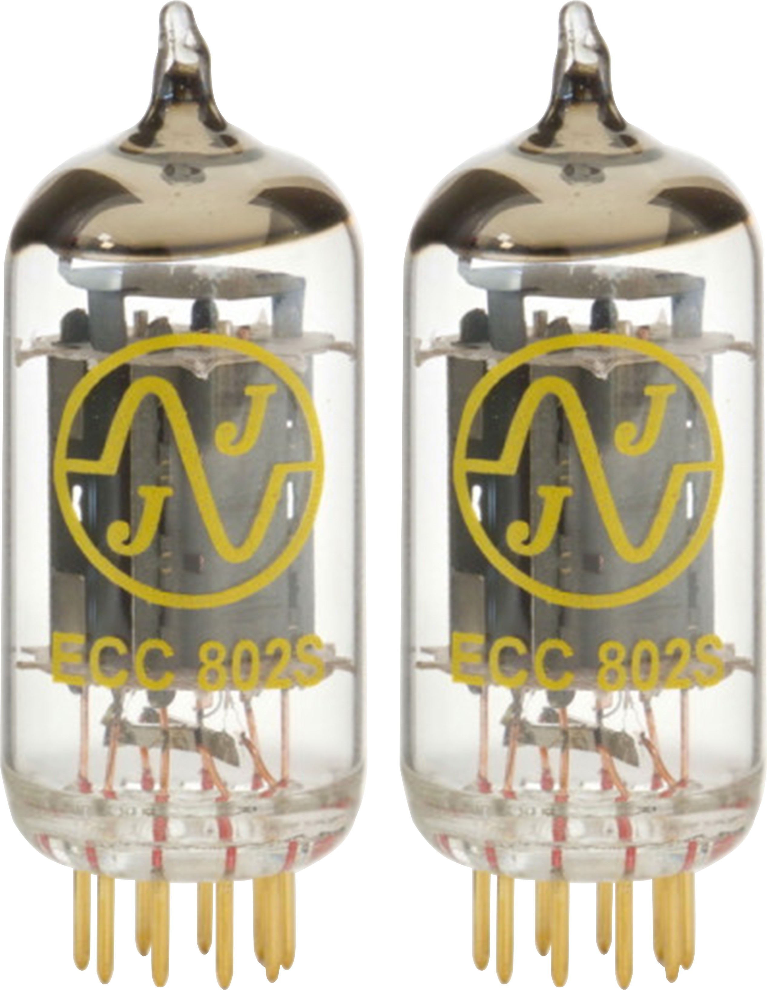 JJ ELECTRONICS ECC802S / 12AU7 GOLD Dual Triode Preamplifier Tubes (Matched Pair)