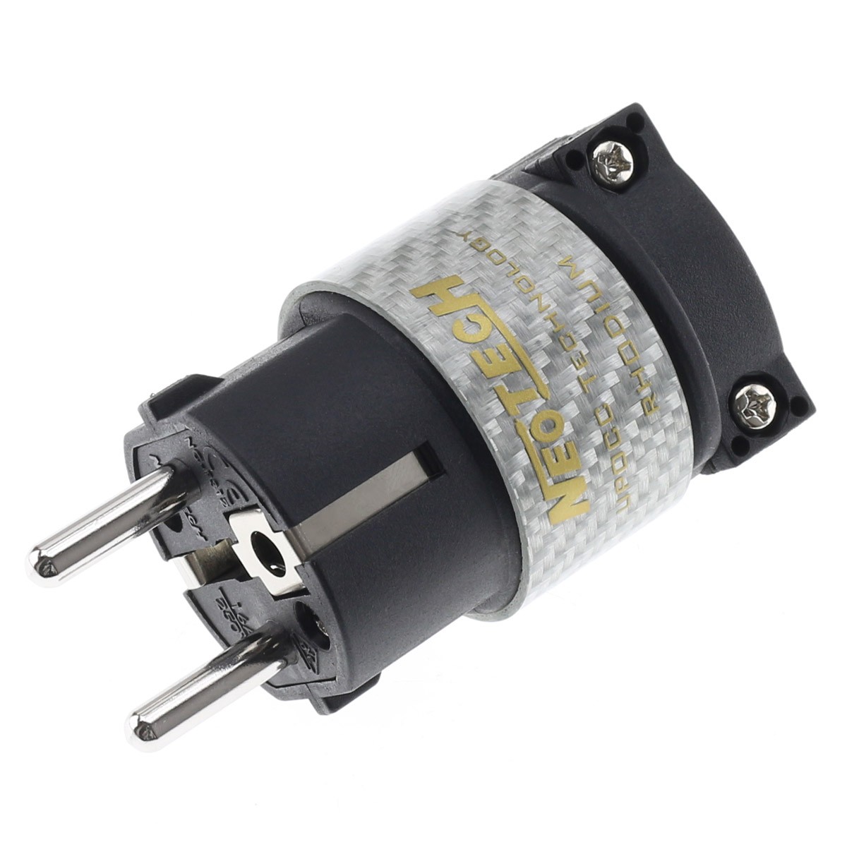 [GRADE A] NEOTECH NC-P312RH Schuko Type E/F Power Connector Rhodium Plated UP-OCC Copper Ø16mm