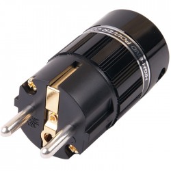 ELECAUDIO PS-34SB Socket Schuko Black Silver Ø16.5mm