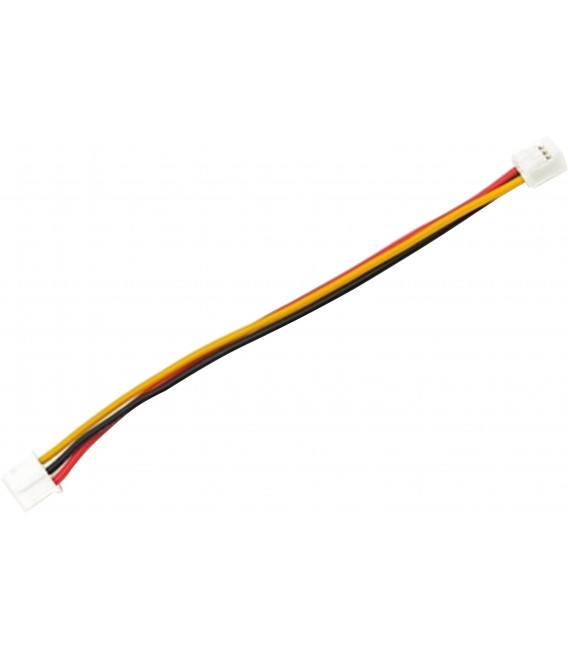 Lot De 2 Câbles 4 Pôles Femelle-femelle - 20 Cm Pas 2,54 Mm - Cuivre Tressé - Neuf En Emballage D'origine