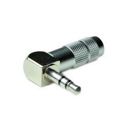 Oyaide P-3.5SRL Connecteur Jack Coudé Argent 3.5mm stéréo Ø8.3mm