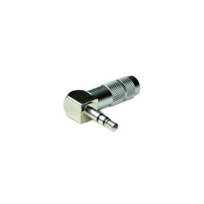 Oyaide P-3.5SRL Connecteur Jack Coudé Argent 3.5mm stéréo Ø8.3mm