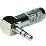 OYAIDE P-3.5SRL Plug Connector 3.5mm Stereo Plated Silver Plated Ø6mm (Unit)