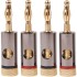 DYNAVOX Banana Plug Gold Plated Ø6mm (Set x4) Grey