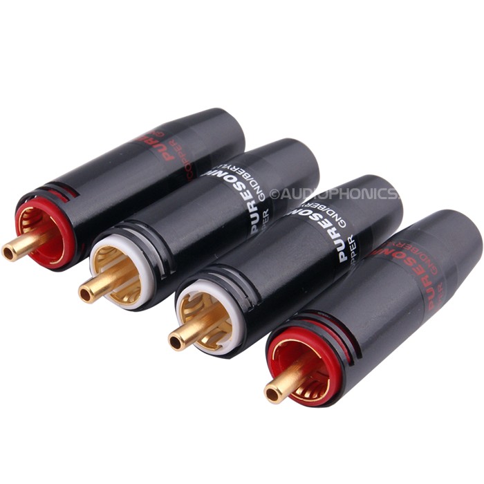 PureSonic 6400 G-85-H Connecteurs RCA Cuivre Tellurium Ø8.5mm (Set x4)