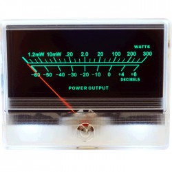 TEK Vumétre rétroéclairage blanc dB/Watts 90 mm