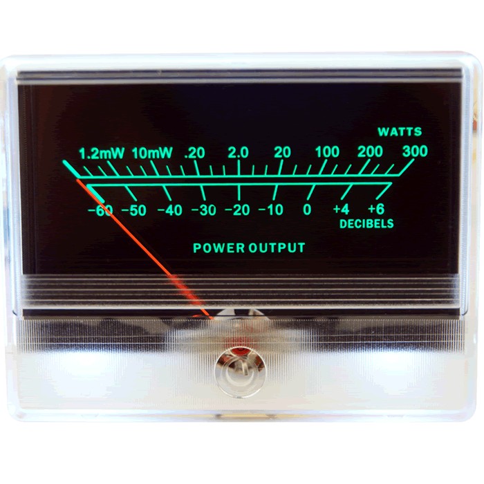 TEK Vu-Meter 85mm Green Backlighting -60dB 300W 85mm