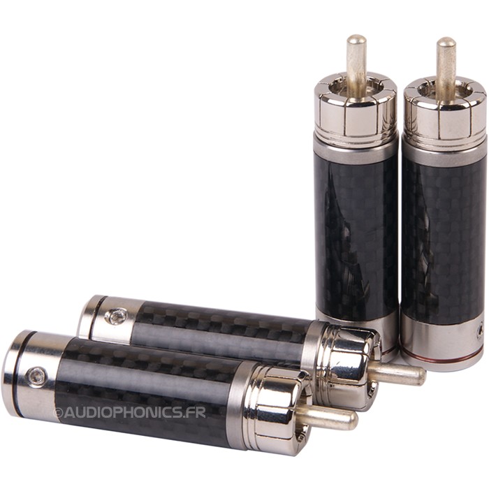 Gaofei CF201R RCA Pin Copper Silver Plated Ø10mm (Set x4)