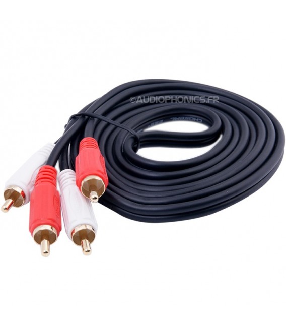 Câble de Modulation RCA Stéréo Doubleur 2 RCA Femelle 1.8m - Audiophonics