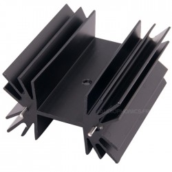 Radiateur Vertical TO-3P aluminium anodisé noir 42x25x50mm