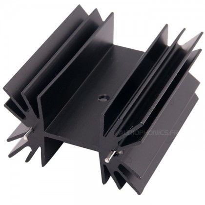 Radiateur Vertical LT1083 aluminium anodisé noir 42x25x50mm