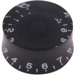 Knob Notched Shaft 26x25x12mm Ø6mm Black