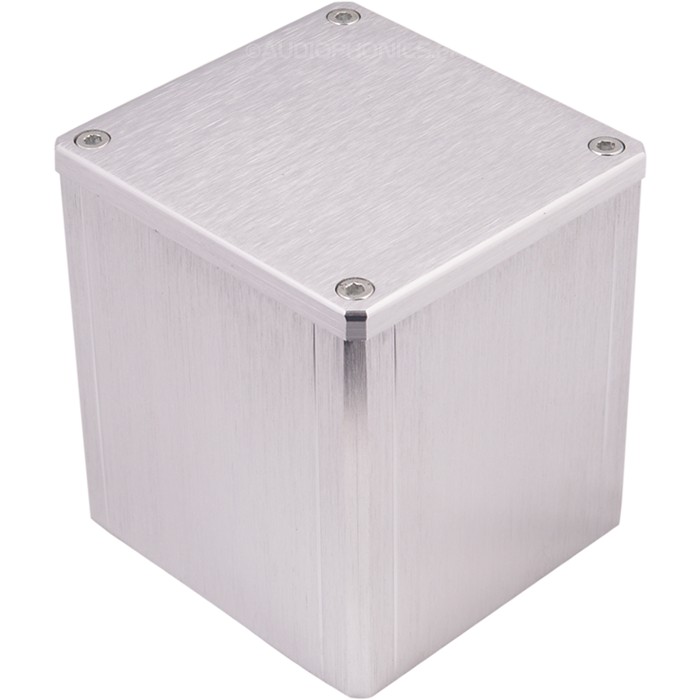 Housing aluminum "Cap" Silver for transformer toric 84x80x86mm