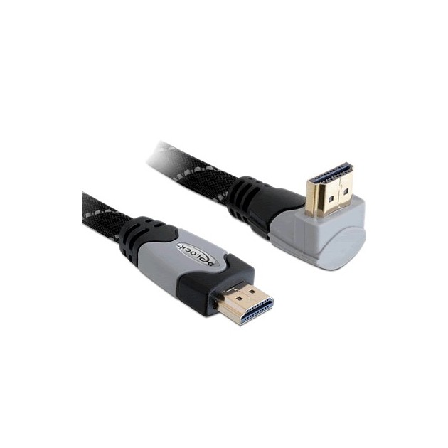 DELOCK Câble HDMI 1.4 High speed Ethernet Coudé inversé 180° 3.0m -  Audiophonics