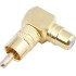 90 ° angled gold-plated RCA adapter