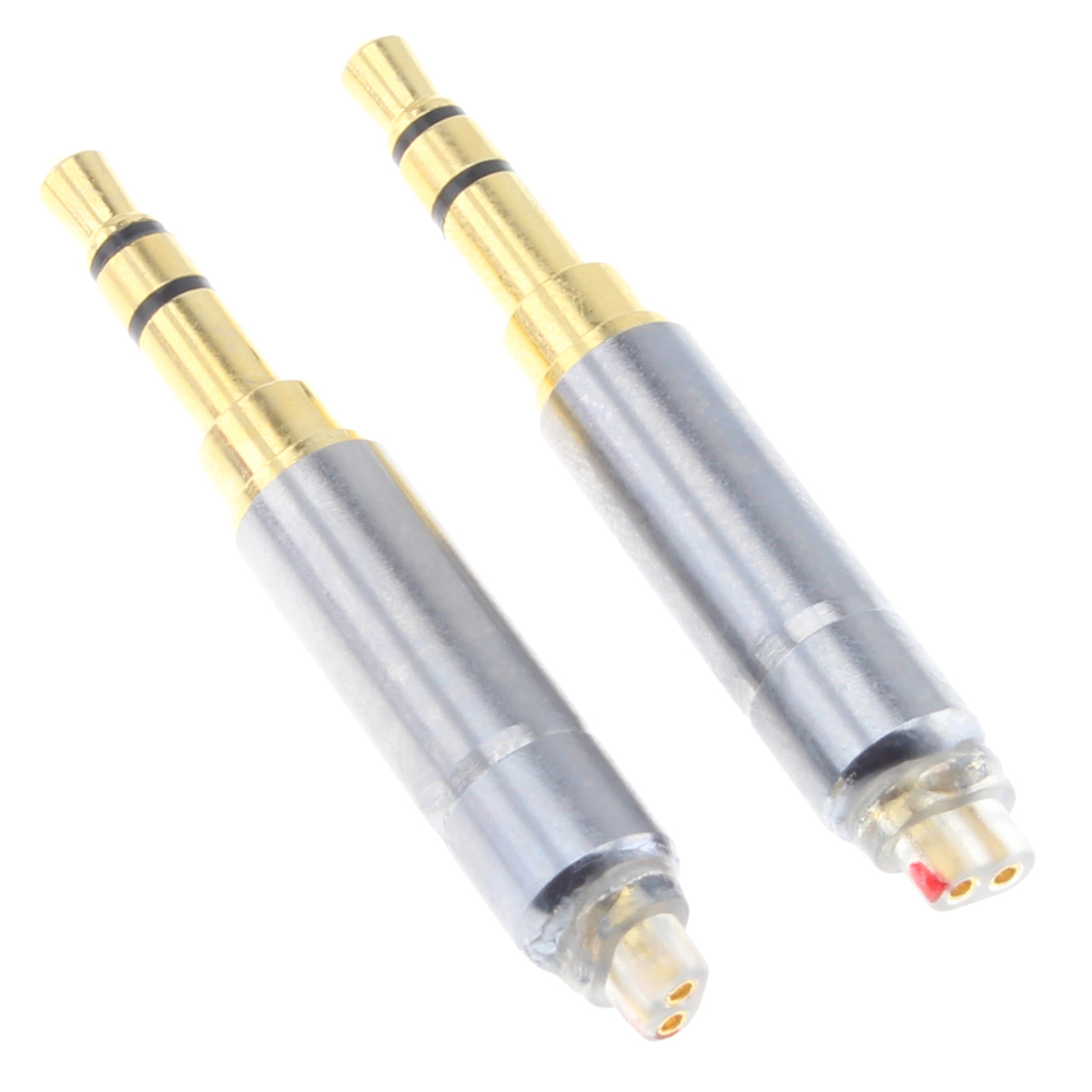 Headphones / IEM Female CIEM 0.78mm to Male Jack 3.5mm Adapters Gold Plated (Pair)