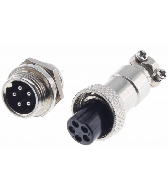 Connecteur Aviation 4 Broches GX12 - Lot De 10 Sets Mâle/femelle - En Métal, Pour Audio, Automatisation, Bricolage