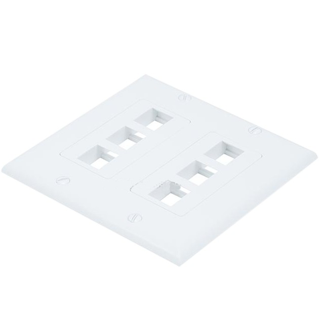 Keystone Wall Plate Modular Plastic 6 pitches