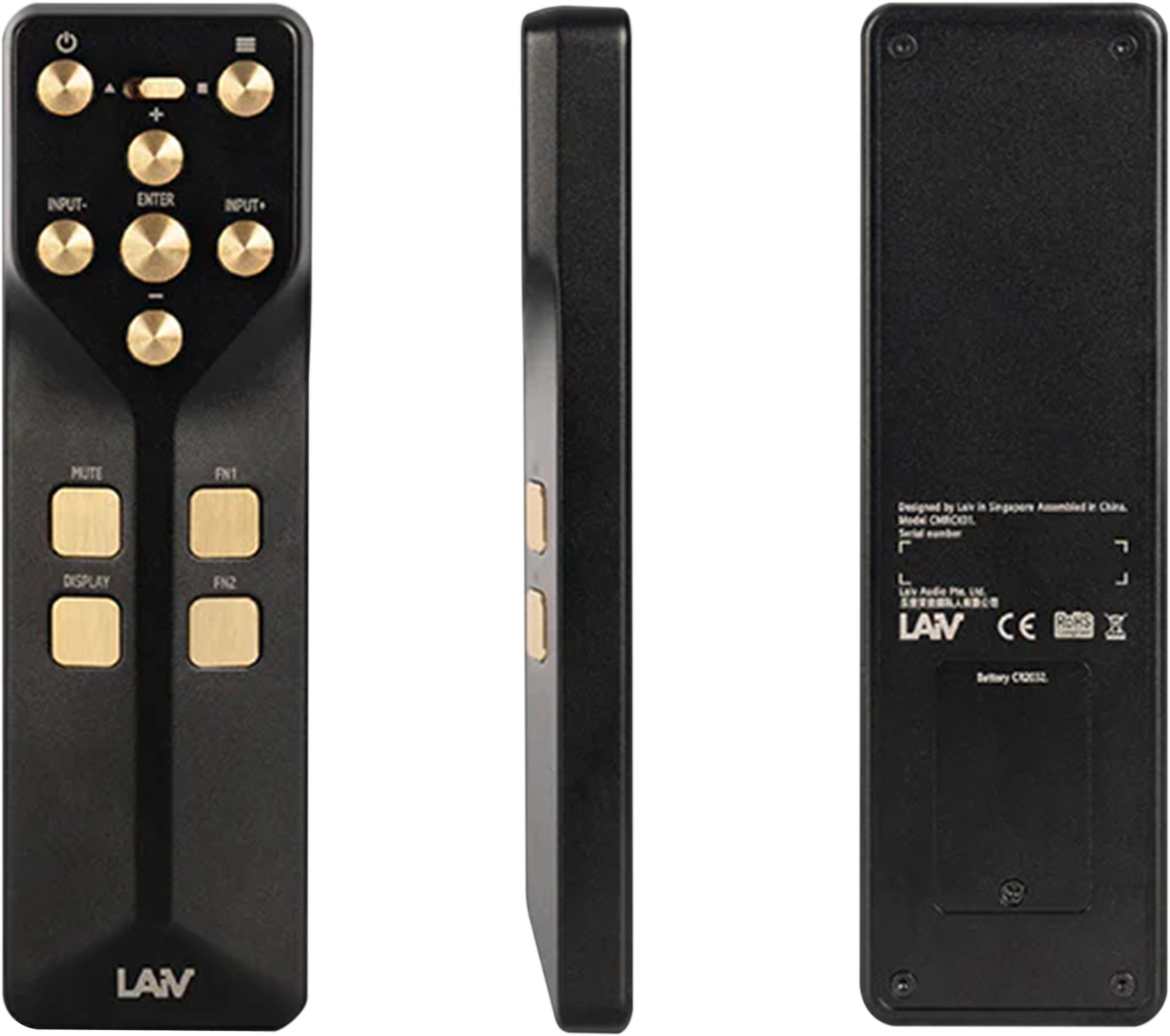 LAIV HARMONY RCX Remote control for LAiV Harmony DAC / HP2A / uDAC Black