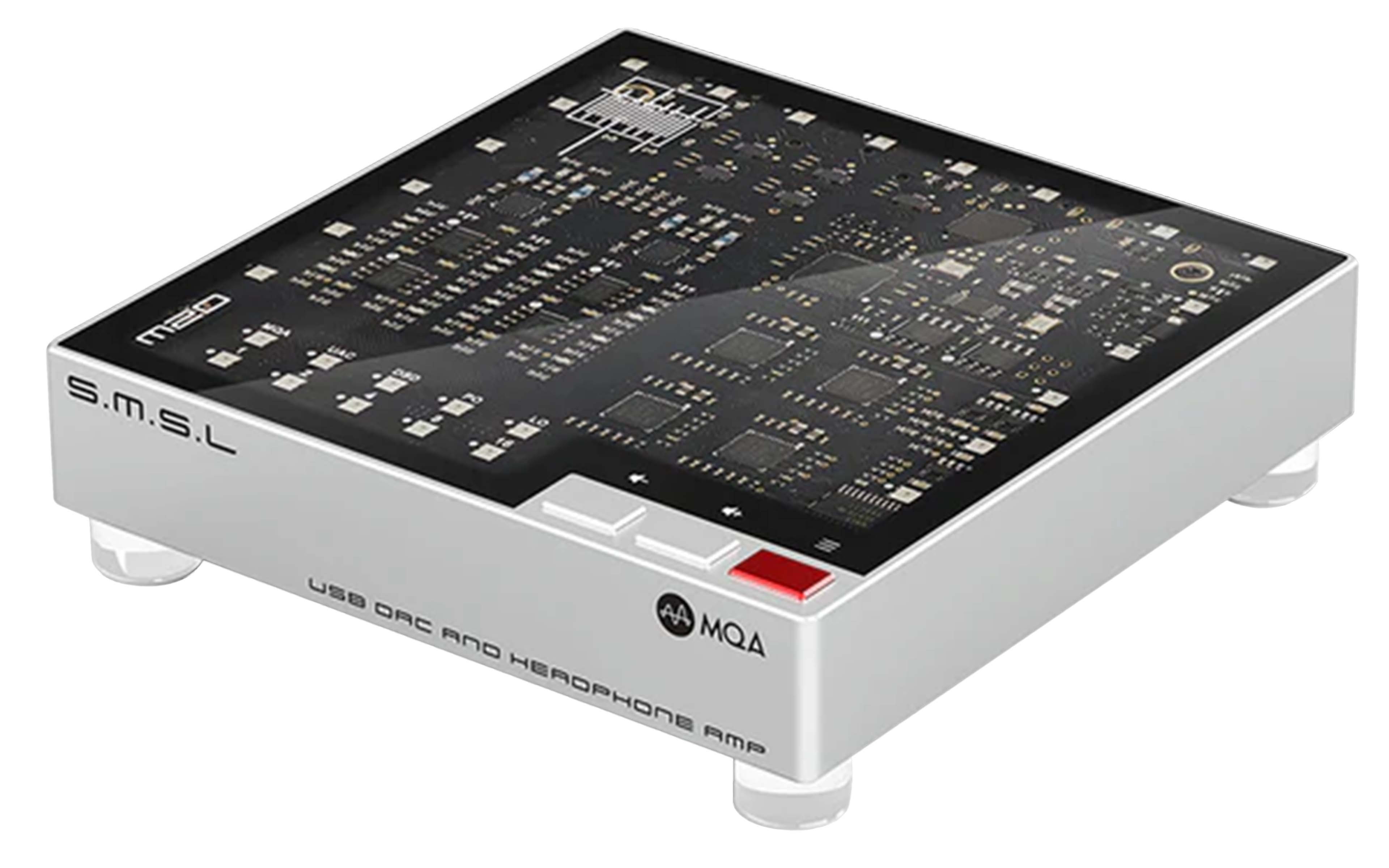 SMSL M20 DAC Headphone Amplifier 4xCS43131 XMOS XU316 TPA6120A2 32bit 768kHz DSD256 Silver