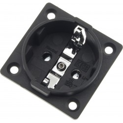 Power Plug Schuko Type F 250V 16A IP20 Black
