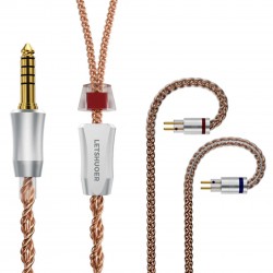 LETSHUOER LR-NEBULA Câble pour Casque IEM Jack 4.4mm vers CIEM 0.78mm Cuivre Monocristallin 6N 1.2m