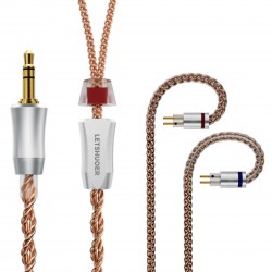 LETSHUOER LR-NEBULA Câble pour Casque IEM Jack 3.5mm vers CIEM 0.78mm Cuivre Monocristallin 6N 1.2m