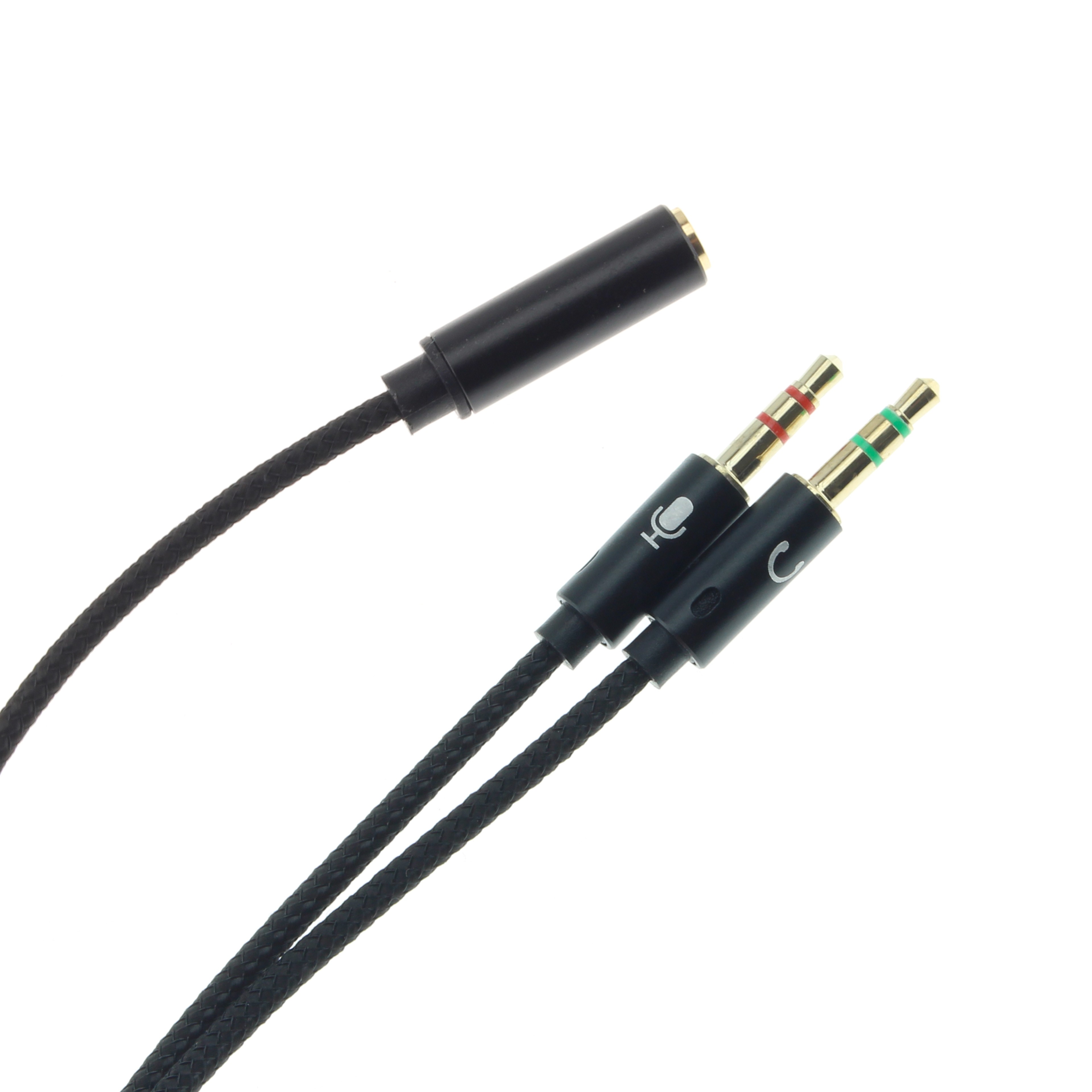 Y-Splitter Cable Female Jack 3.5mm to 2x Male Jack 3.5mm 25cm