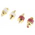 VIBORG RC-101 (G) RCA Plugs Silver / Gold Plated 24K 5µ Pure Copper (Set x4)