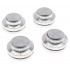 Stainless Steel Vibrations Absorbers with Ball Bearing Ø49x28mm Silver (Set x4)