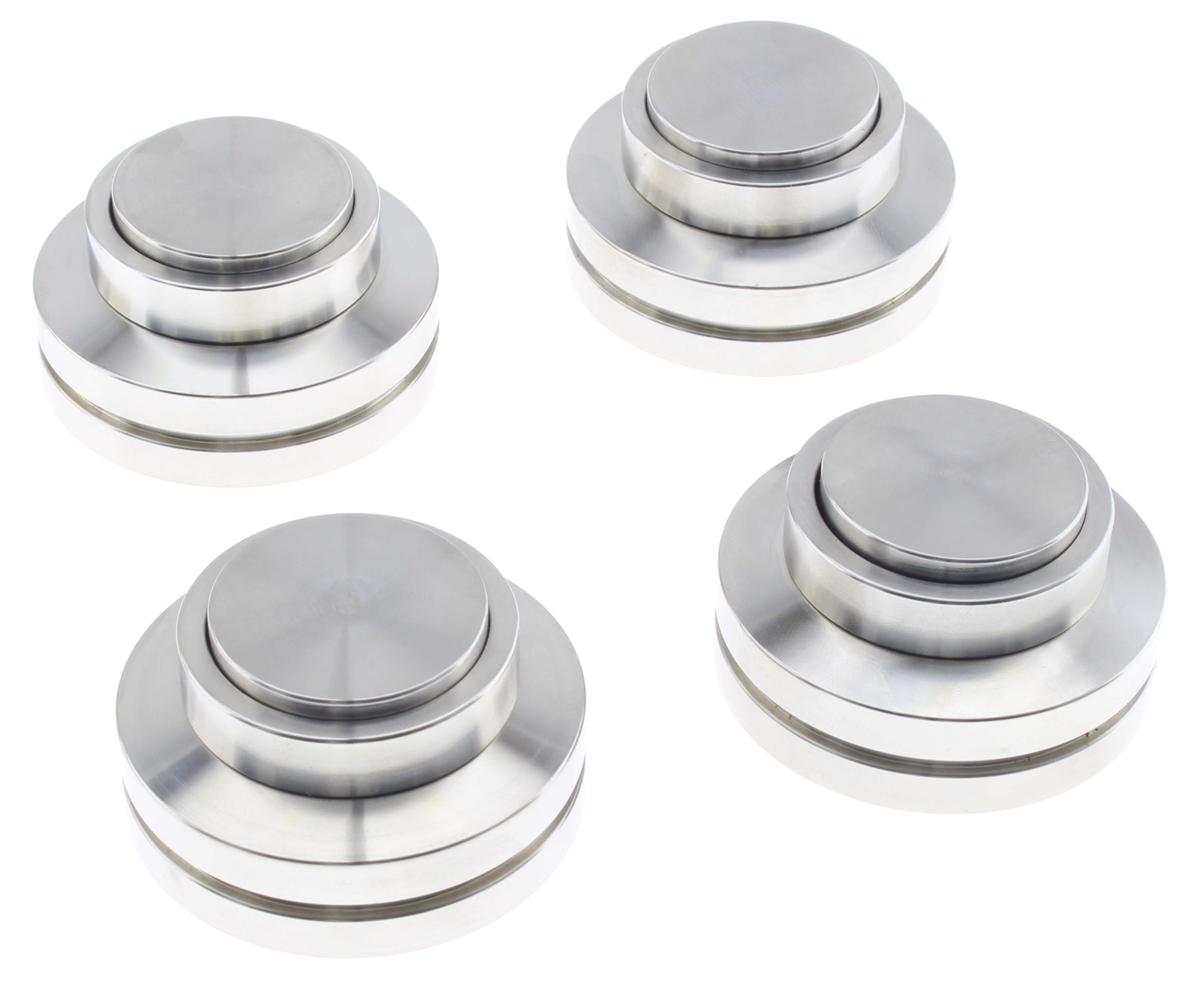 Absorbeurs de Vibrations Acier Inoxydable à Roulement à Bille Ø49x28mm Argent (Set x4)