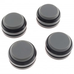 Vibration Absorbers in Silicone and Aluminium Ø44x30mm Black (Set x4)