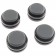 Vibration Absorbers in Silicone and Aluminium Ø44x30mm Black (Set x4)