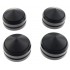 Absorbeurs avec Pointes en Silicone / Aluminium / Bois Ø52.5x37mm Noir (Set x4)