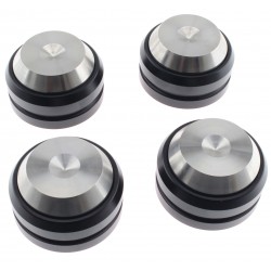 Contrepointes Pieds Amortissants en Silicone / Aluminium / Acier Inoxydable Ø52.5x31mm (set x4)