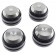 Dampening Spike Feet in Silicone / Aluminium / Stainless Steel Ø52.5x31mm (set x4)