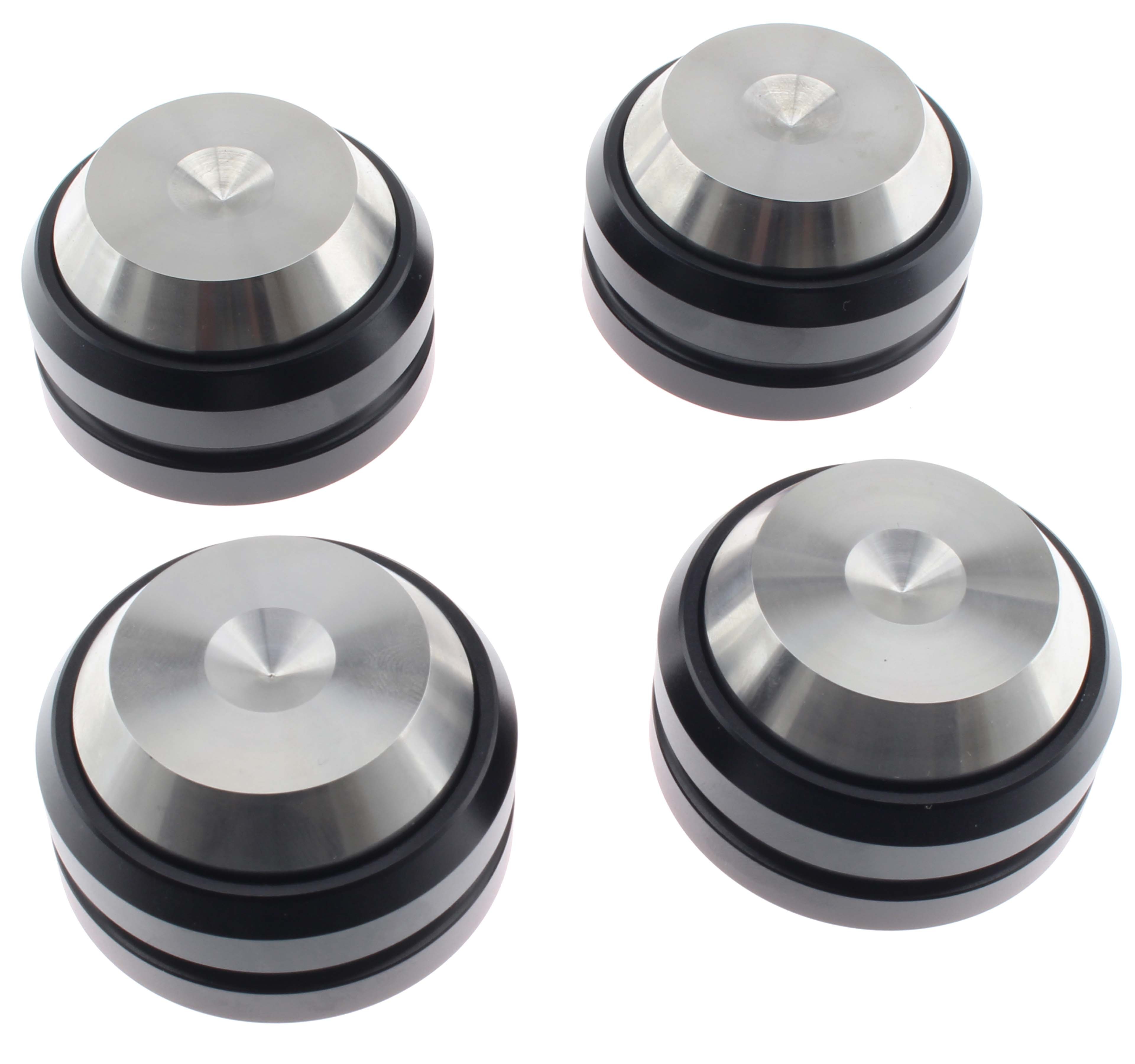 Contrepointes Pieds Amortissants en Silicone / Aluminium / Acier Inoxydable Ø52.5x31mm (Set x4)
