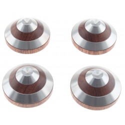 Contrepointes en Bois et Acier Inoxydable Ø46.5x22mm (Set x4)